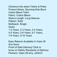 Full Sleeve T-shirt For Boys  - White , 1-10 years 