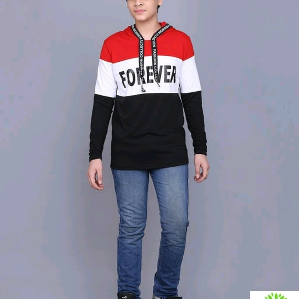 Full Sleeve T-shirt Cotton For Boys  - Multi Colored , 8-16 years 