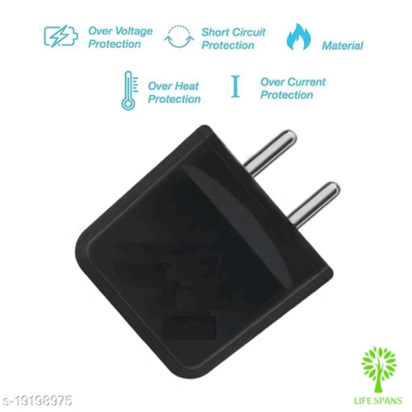 3 In 1 Dash Fast Charger With USB Cable  - Black , free 