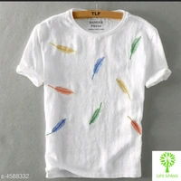 Fashlook Cotton T-shirt For Men  - Multi colored , S, M, L, XL, XXL