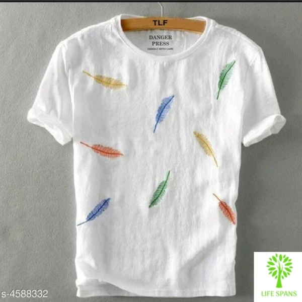 Fashlook Cotton T-shirt For Men  - Multi colored , S, M, L, XL, XXL