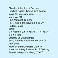 Kids Sandal Clogs For Boys and Girls  - Multi colored , 0-12 month, 1-4 years
