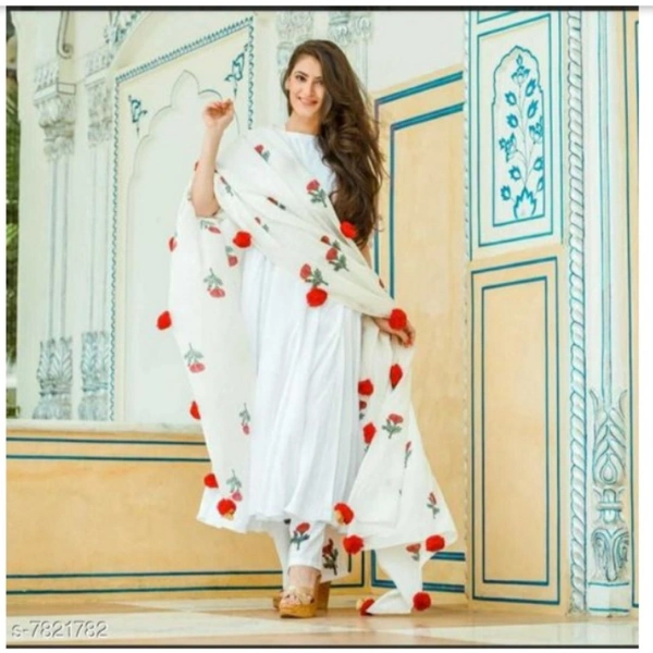 Stylish Woman's Rayon Kurtis, Plazzo , With Dupatta  - white, S, M, L, XL, XXL, XXXL,4XL
