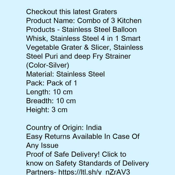 Combo Pack Of -3 Kitchen Products  - Dilver