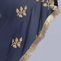 Silk Dupatta For Women  - black / White , 2 mtr