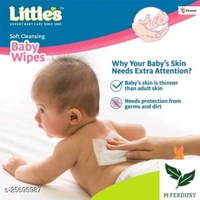 Little's Soft Cleansing Baby Wipe With Aloe Vera , Jojoba Oil N Vitamin E  - white, s