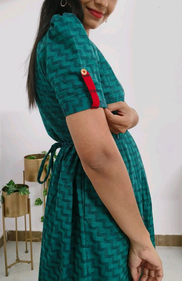 Cotton -Feeding Kurti With Shawl - 3XL, Blue Stone