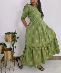 Green Ikkat -Feeding Kurti - M, Mantis
