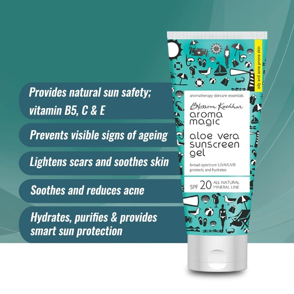 Aroma Magic Aloe Vera Sun Screen Gel, 100ml