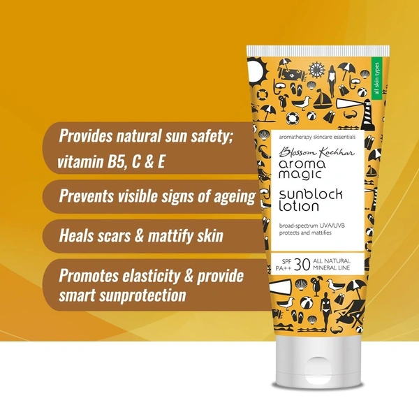 Aroma Magic Sunscreen Sun Block Lotion, SPF 30