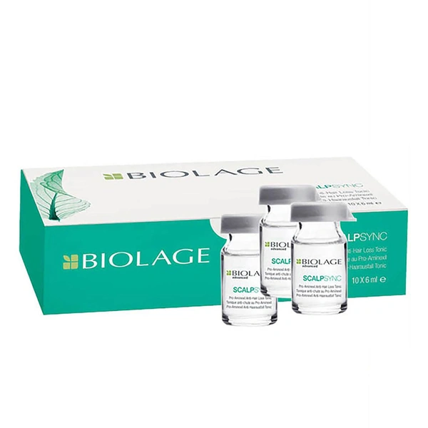 Matrix Biolage Scalpsync Aminexil Hair Treatment for Unisex (10x6ml) | Strengthens Hair & Reduces Hair Fall | Supports Healthy Scalp & Promotes Thicker | Fuller Hair for Men and Women.