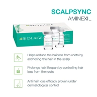 Matrix Biolage Scalpsync Aminexil Hair Treatment for Unisex (10x6ml) | Strengthens Hair & Reduces Hair Fall | Supports Healthy Scalp & Promotes Thicker | Fuller Hair for Men and Women.