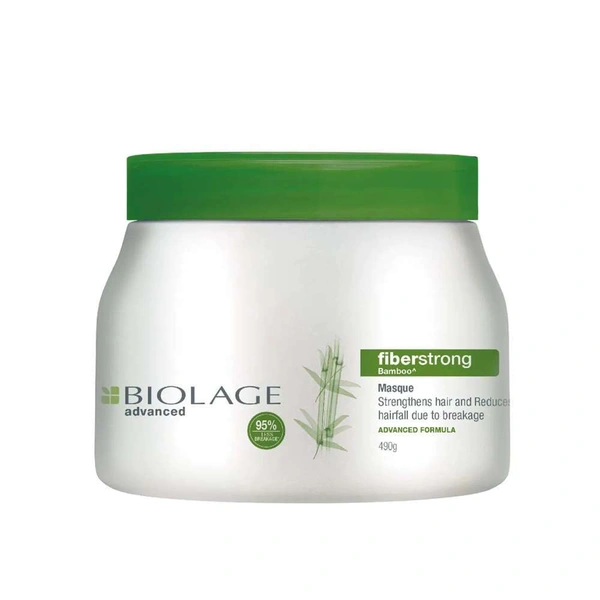 Matrix Biolage Advanced Fiber Strong Strengthening Mask 490g | Paraben-Free Hair Treatment |Bamboo Extract & Ceramides for Stronger | Healthier,  Breakage-Free Hair