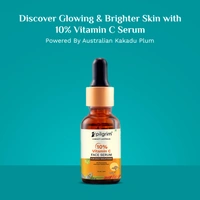 Pilgrim 10% Vitamin C Face Serum - 30ml | With 5% Niacinamide & Kakadu Plum | For Daily Brightness | Reduces Dark Spots & Evens Skin Tone | Glowing & Bright Skin | Fragrance Free | Fine Line Reduction | For All Skin Types