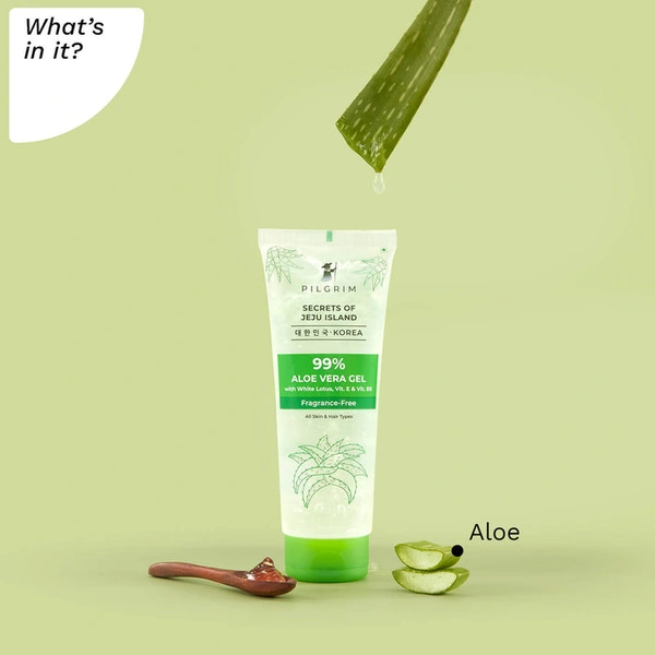 Pilgrim 99% Aloe Vera Gel, 200.0gm | Soothes, Hydrates, and Repairs Skin with a Pure Aloe Vera Formula for Healthy, Nourished Skin.
