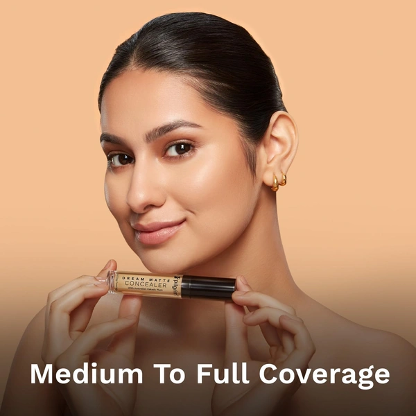 Pilgrim Dream Matte Liquid Concealer 7.3ml, Sand � 10 | Lightweight, Full Coverage, and Smooth Blend for a Flawless Matte Look.