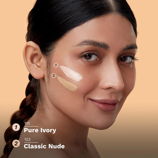 Pilgrim Dream Matte Serum Foundation (110-Pure Ivory), 30ml | Matte Coverage, Buildable Formula for a Smooth, Natural Finish All Day.