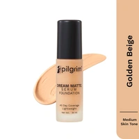 Pilgrim Dream Matte Serum Foundation (215-Classic Nude), 30ml | Smooth Matte Finish, Buildable Coverage, and Lightweight Feel for All-Day Wear.