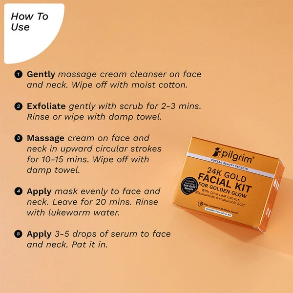Pilgrim Facial Mask 24K Gold, 50.0gm | Revitalizes Skin, Boosts Radiance, and Reduces Signs of Aging for a Youthful Glow.