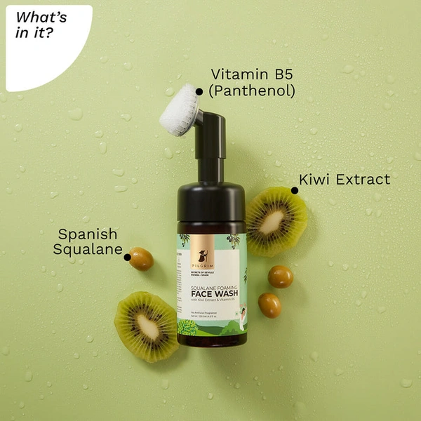 Pilgrim Foaming Face Wash Squalane, 120ml | Cleanses Deeply, Hydrates, and Leaves Skin Soft and Supple with Every Wash.