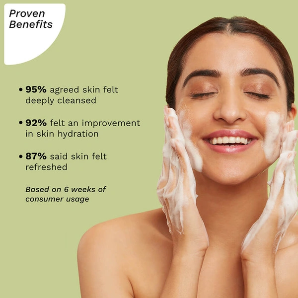 Pilgrim Foaming Face Wash Squalane, 120ml | Cleanses Deeply, Hydrates, and Leaves Skin Soft and Supple with Every Wash.