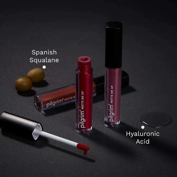 Pilgrim Liquid Matte Lipstick The 01 Red Stiletto | Flaunt bold | intense color with a velvety matte finish | Long-lasting | smudge-proof formula for all-day confidence & glamour.