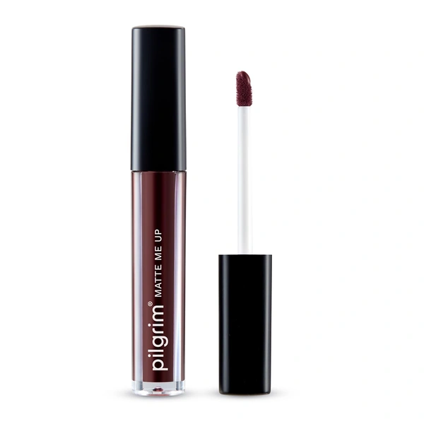 Pilgrim Liquid Matte Lipstick 18 Dark Seduction|Bold Dark Seduction Shade | Velvety Matte Finish | Long-Lasting | Smudge-Proof | Lightweight Formula for All-Day Comfort & Rich Pigmented Color