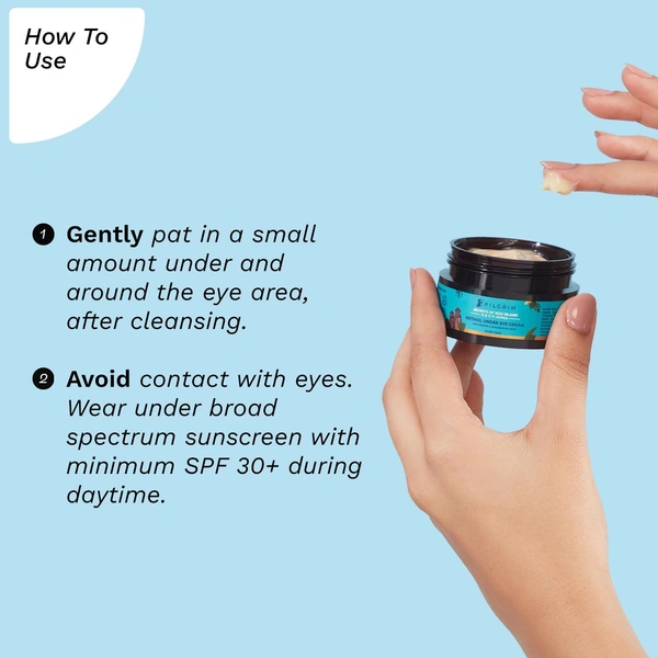 Pilgrim Retinol Under Eye Cream -30g | with Vitamin C & Hyaluronic Acid |  for dark circles, Puffiness & Fine Lines |  Leaving Eyes Refreshed & Youthful | Hydrating & Plumping | Dark Circles Treatment | For All Skin Types