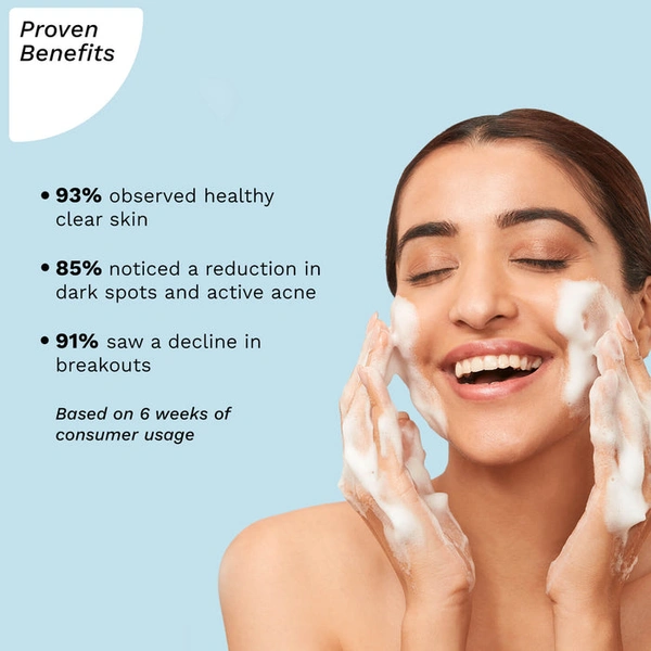Pilgrim Salicylic & Glycolic Acid Foaming Face Wash, 120ml | Exfoliates, Clears Acne, and Leaves Skin Smooth, Clean, and Refreshed.