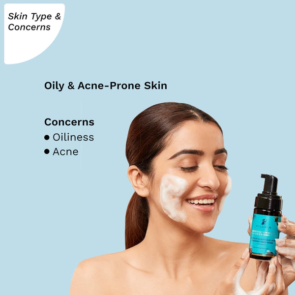 Pilgrim Salicylic & Glycolic Acid Foaming Face Wash, 120ml | Exfoliates, Clears Acne, and Leaves Skin Smooth, Clean, and Refreshed.