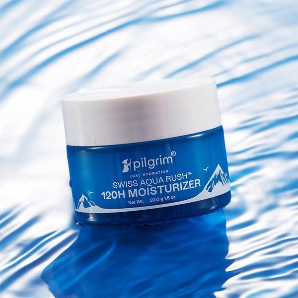 Pilgrim Swiss Aqua Rush 120H Moisturizer, 50.0g | Provides Long-Lasting Hydration, Replenishes Moisture, and Leaves Skin