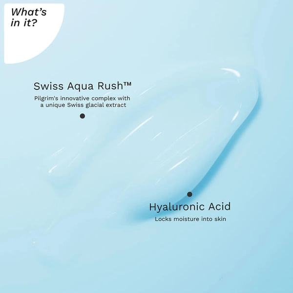 Pilgrim Swiss Aqua Rush 120H Moisturizer, 50.0g | Provides Long-Lasting Hydration, Replenishes Moisture, and Leaves Skin