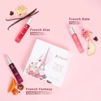Pilgrim The French Love Collection Perfume Set 3X17ml |  Eau De Parfum | Perfume for all occasions | Long Lasting | Designed In France | Perfect Gift Set For Women | Floral, Oriental & Amber Fougere Fresh Scent