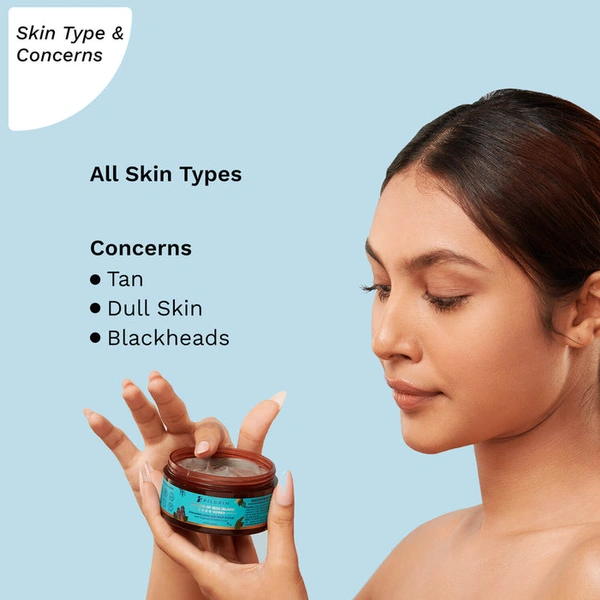 Pilgrim Volcanic Lava Ash Face Scrub with Yugdugu & White Lotus, 100gm | Exfoliates, Detoxifies, and Revitalizes Skin for a Smooth, Radiant Glow.