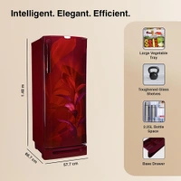 Godrej 234 L 3 Star 24 Advanced Capillary Technology Direct Cool Single Door Door Refrigerator With Base Drawer - Next 2 Day, 3 STAR, 234L