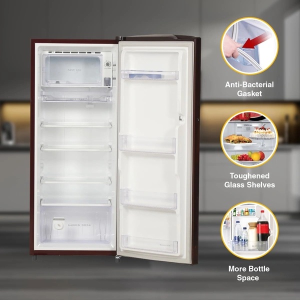 Whirpool Whirlpool 207 L 5 Star Icemagic Pro Inverter Direct-Cool Single Door Refrigerator  - 5 Star, 207L