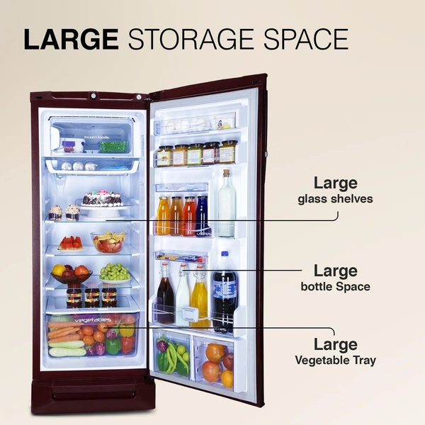 Godrej 234 L 3 Star 24 Advanced Capillary Technology Direct Cool Single Door Door Refrigerator With Base Drawer - Next 2 Day, 3 STAR, 234L
