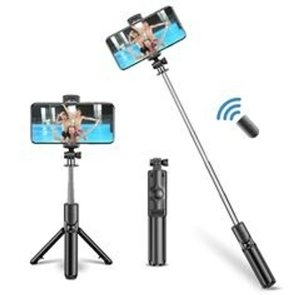 FCEE Selfie Stick R1 - 185*45*38mm, Black, 5, Longest Size 67cm, CR1632/70mAh (Replaceable)