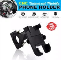 MIKANIX CNC Universal Mobile Phone Holder Mount with 360° Rotation Bike Mobile Holder  (Black)