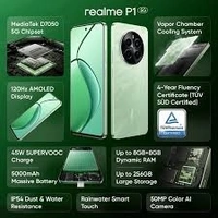 Realme P1 5G (Phoenix Red, 256 GB)  (8 GB RAM) - RED, 5000 mAh, 256 GB, Same Day (Before Order 9 a.m)