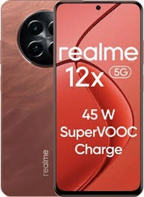 Realme 12x 5G (Coral Red, 128 GB)  (6 GB RAM) - 5000mAh, 128 GB, Same Day (Before Order 9 a.m)