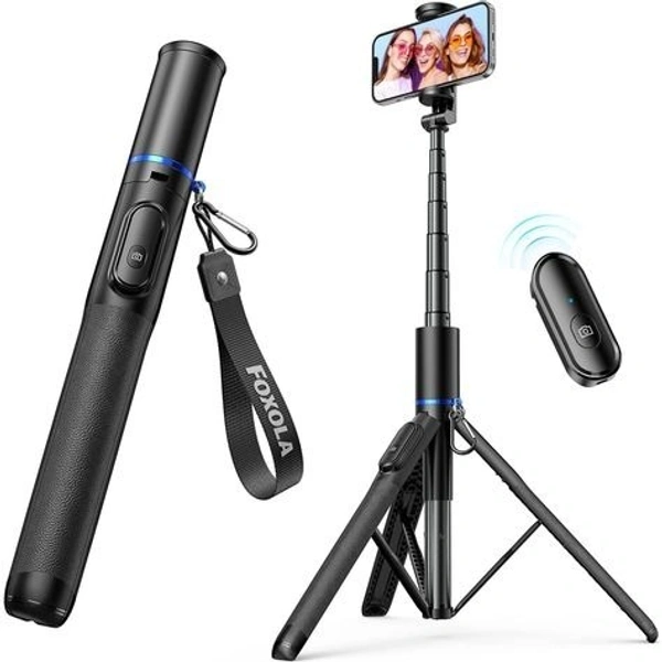 FCEE Selfie Stick R1 - 185*45*38mm, Black, 5, Longest Size 67cm, CR1632/70mAh (Replaceable)