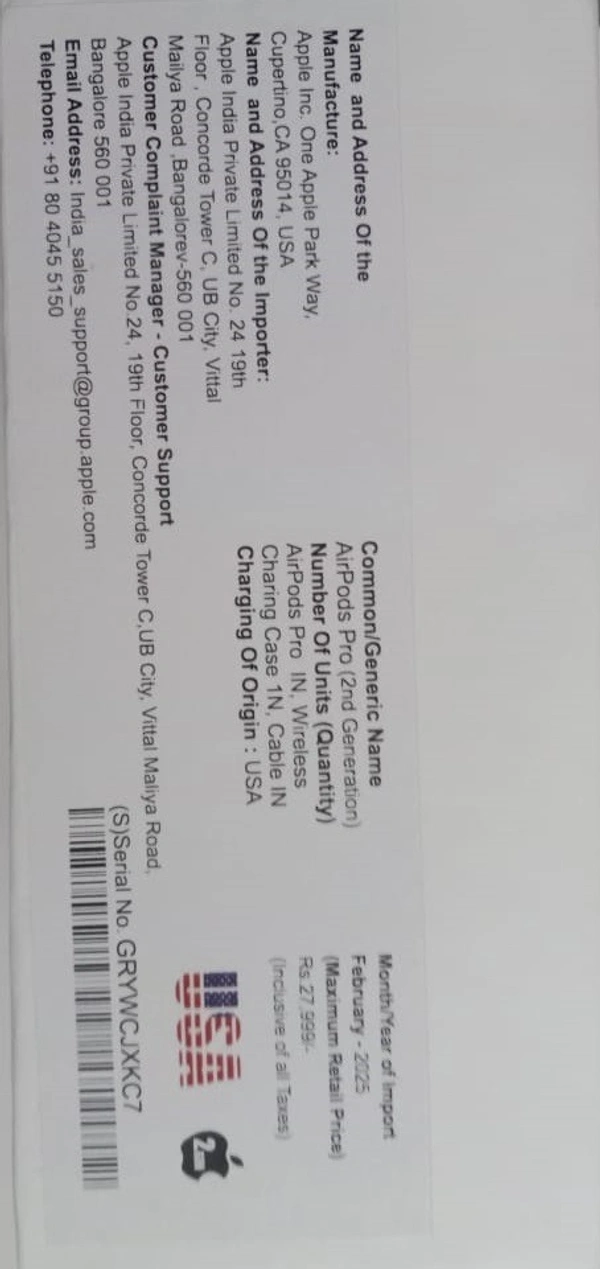 Apple Airdrop ANC 2nd Generation - white