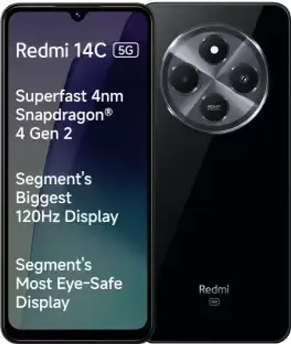 REDMI 14C 5G (Stargaze Black, 128 GB)  (4 GB RAM) - NEXT DAY, 5G, 5160mAh, 128 GB