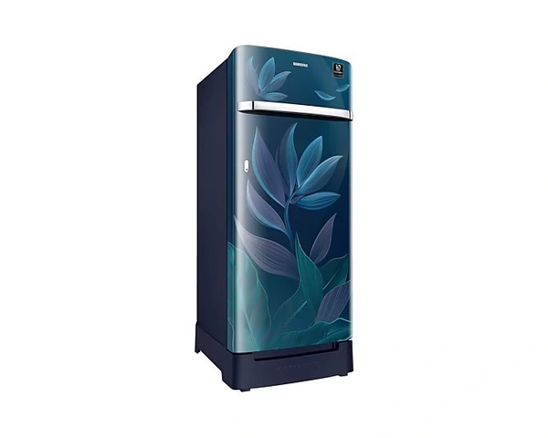 Samsung SAMSUNG 189 L Direct Cool Single Door 5 Star Refrigerator with Base Drawer with Digital Inverter  (Paradise Bloom Blue) - next 2 day, 5 star, 189L