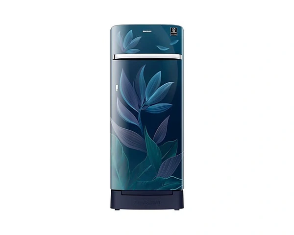 Samsung SAMSUNG 189 L Direct Cool Single Door 5 Star Refrigerator with Base Drawer with Digital Inverter  (Paradise Bloom Blue) - next 2 day, 5 star, 189L