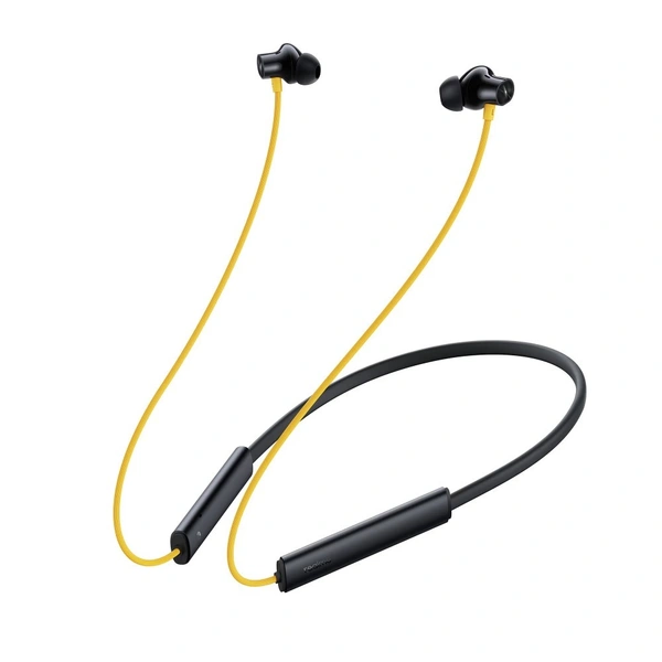 Realme Buds Wireless 3 Neckband, Upto 40 hrs of playtime, Fast Charging, Dual Device Connection, 13.6 mm Dynamic Bass Driver, IP55, Spatial Audio, Bluetooth v5.3, Bass Yellow - next day
