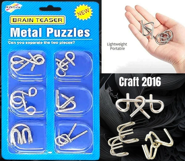 6 PCS BRAIN TEASER