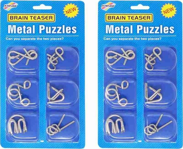 6 PCS BRAIN TEASER