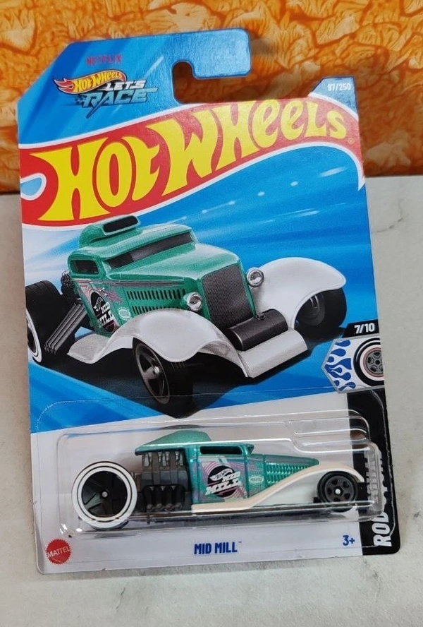 HOTWHEELS Hot Wheels 1:64 Scale | MID MILL | ROD SQUAD | Aqua Blue/WHITE | 7/10 | 97/250